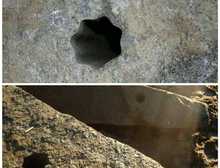 挪威沃尔达的神秘岩石出现的洞