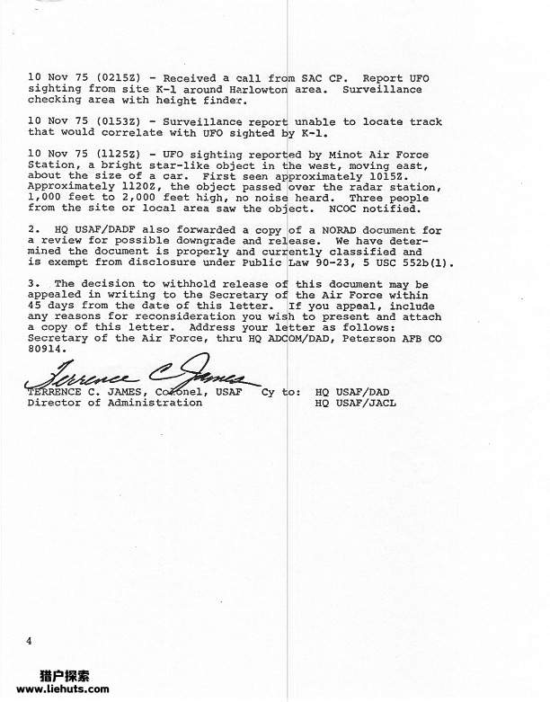 1975年马尔姆斯特罗姆空军基地不明飞行物事件