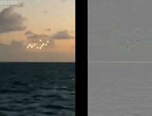 海上目击到的UFO舰队悬停